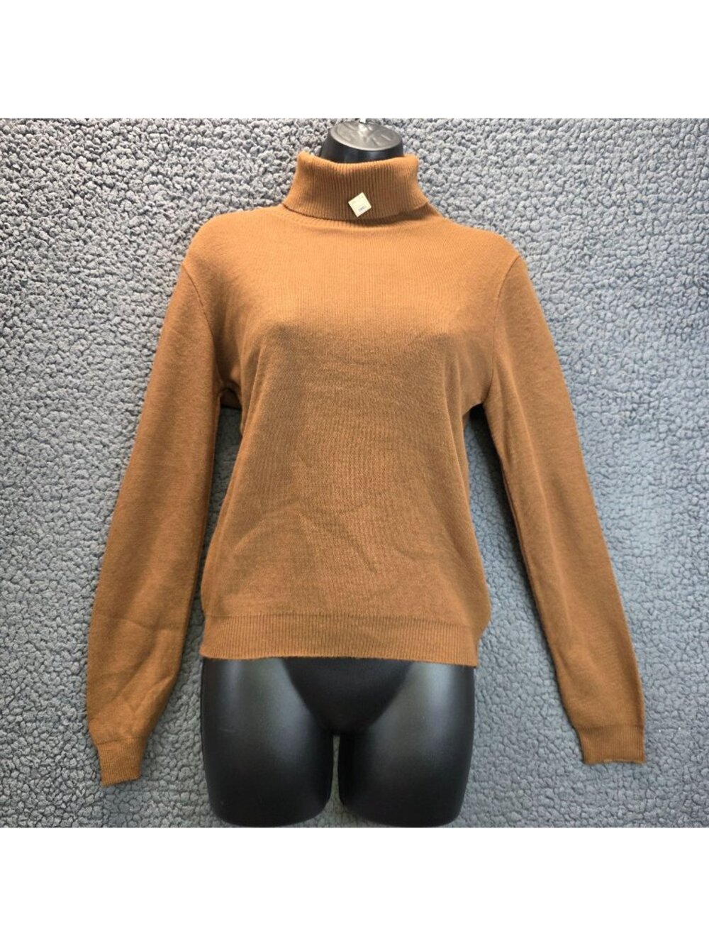 Vintage Turtleneck Sweater S Brown Preppy Neutral Layers Old Money Minimalist